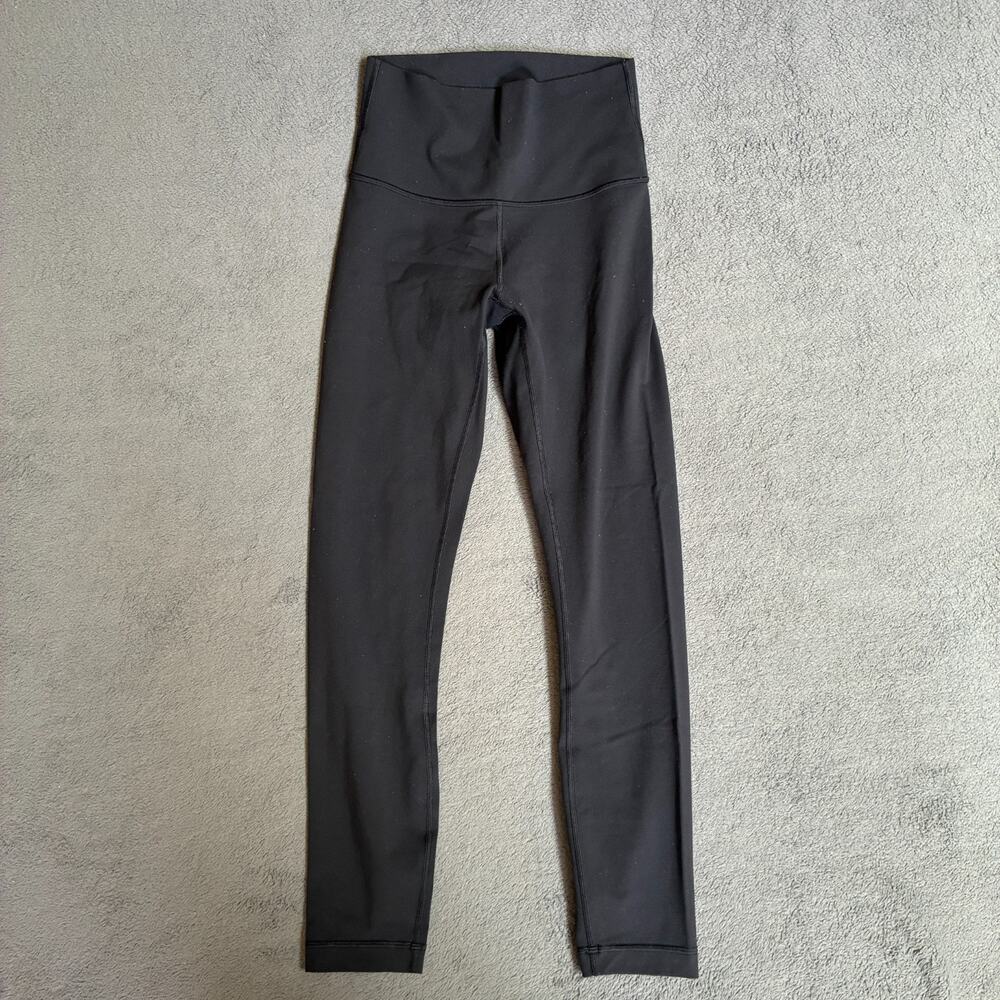 Lululemon Wunder Under Black High Rise Tight Waistband Leggings Women's Size 4